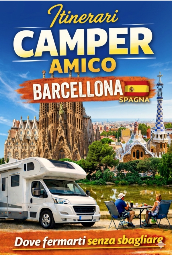 Itinerario Barcellona in camper mappa soste sicure